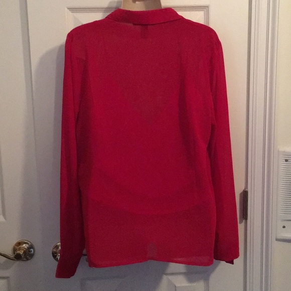 Forever 21 red button down top- large - Picture 7 of 7